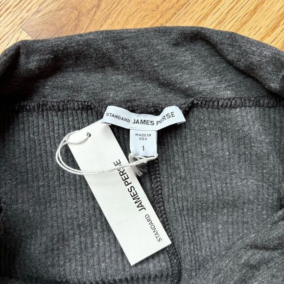 James Perse High Waisted Maxi Rib Skirt Black 1 - Picture 3 of 4